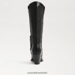 Sam Edelman Jamie Westernstiefel Frauen schwarzes Leder Schuhwerk 2P8JNV851 - Image 5