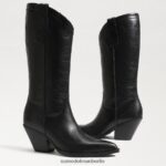 Sam Edelman Jamie Westernstiefel Frauen schwarzes Leder Schuhwerk 2P8JNV851 - Image 7
