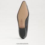 Sam Edelman Janina spitze Zehenpartie flach Frauen schwarzes Leder Schuhwerk 2P8JNV394 - Image 6