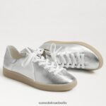Sam Edelman Jaxon-Schnürsneaker Frauen weiches Silber Schuhwerk 2P8JNV531 - Image 7