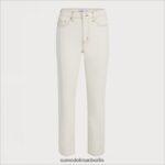 Sam Edelman Jeans mit hohem Bund, schmal und gerade Frauen natürlich Bekleidung 2P8JNV1169 - Image 5