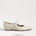 Sam Edelman Jene Mary Jane spitze Zehenpartie flach Frauen modernes Elfenbein Schuhwerk 2P8JNV542 - Image 2