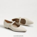 Sam Edelman Jene Mary Jane spitze Zehenpartie flach Frauen modernes Elfenbein Schuhwerk 2P8JNV542 - Image 7