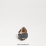 Sam Edelman Jene Mary Jane spitze Zehenpartie flach Frauen rauchblauer Samt Schuhwerk 2P8JNV541 - Image 3