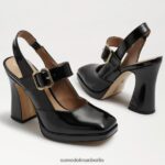 Sam Edelman Jildie Slingback-Mary-Jane-Absatz Frauen schwarzes Lackleder Schuhwerk 2P8JNV316 - Image 7