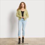 Sam Edelman Julietta-Cardigan Frauen Olivenöl Bekleidung 2P8JNV1225