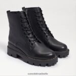 Sam Edelman Kampfstiefel mit Mansarden-Plateau Frauen schwarzes Leder Schuhwerk 2P8JNV626