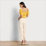 Sam Edelman Karen Kurzarm-Top Frauen warme Aprikose Bekleidung 2P8JNV1216 - Image 4
