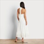 Sam Edelman kariertes Maxikleid Frauen Weiß Bekleidung 2P8JNV1092 - Image 4