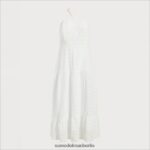 Sam Edelman kariertes Maxikleid Frauen Weiß Bekleidung 2P8JNV1092 - Image 5