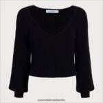 Sam Edelman Karisa-Pullover Frauen Schwarz Bekleidung 2P8JNV1288 - Image 5