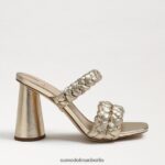 Sam Edelman Kendra-Mule mit Blockabsatz Frauen Blattgoldleder Schuhwerk 2P8JNV804 - Image 2