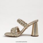 Sam Edelman Kendra-Mule mit Blockabsatz Frauen Blattgoldleder Schuhwerk 2P8JNV804 - Image 4