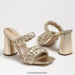 Sam Edelman Kendra-Mule mit Blockabsatz Frauen Blattgoldleder Schuhwerk 2P8JNV804 - Image 7