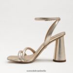Sam Edelman Kia-Sandale mit Blockabsatz Frauen Blattgoldleder Schuhwerk 2P8JNV105 - Image 4
