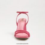 Sam Edelman Kia-Sandale mit Blockabsatz Frauen Karminrotes Leder Schuhwerk 2P8JNV107 - Image 3