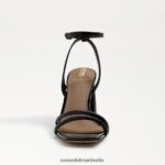 Sam Edelman Kia-Sandale mit Blockabsatz Frauen schwarzes Lackleder Schuhwerk 2P8JNV114 - Image 3