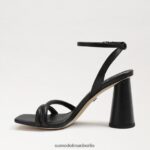 Sam Edelman Kia-Sandale mit Blockabsatz Frauen schwarzes Leder Schuhwerk 2P8JNV106 - Image 4