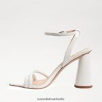 Sam Edelman Kia-Sandale mit Blockabsatz Frauen strahlend weißes Leder Schuhwerk 2P8JNV103 - Image 4