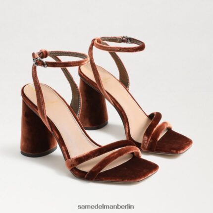 Sam Edelman Kia-Sandale mit Blockabsatz Frauen warmer Kupfersamt Schuhwerk 2P8JNV101
