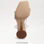 Sam Edelman Kia-Sandale mit Blockabsatz Frauen weiches silbernes Leder Schuhwerk 2P8JNV104 - Image 6