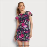 Sam Edelman Kleid mit Blumenstickerei Frauen Marine-Multi Bekleidung 2P8JNV1067