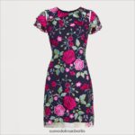 Sam Edelman Kleid mit Blumenstickerei Frauen Marine-Multi Bekleidung 2P8JNV1067 - Image 5
