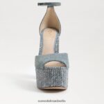 Sam Edelman Kori-Plateau-Absatz Frauen neublau gewaschen Schuhwerk 2P8JNV238 - Image 3