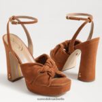 Sam Edelman Kristen-Plateau-Absatz Frauen Grenzbraun Schuhwerk 2P8JNV820 - Image 7