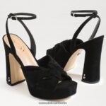 Sam Edelman Kristen-Plateau-Absatz Frauen schwarzes Wildleder Schuhwerk 2P8JNV819 - Image 7
