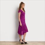Sam Edelman Kurzarmkleid mit U-Ausschnitt Frauen Magenta Bekleidung 2P8JNV1094 - Image 2