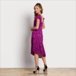 Sam Edelman Kurzarmkleid mit U-Ausschnitt Frauen Magenta Bekleidung 2P8JNV1094 - Image 4