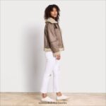 Sam Edelman kurze Fliegerjacke Frauen helles Khaki Bekleidung 2P8JNV1276 - Image 2