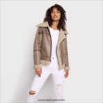 Sam Edelman kurze Fliegerjacke Frauen helles Khaki Bekleidung 2P8JNV1276 - Image 3