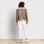 Sam Edelman kurze Fliegerjacke Frauen helles Khaki Bekleidung 2P8JNV1276 - Image 4