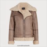 Sam Edelman kurze Fliegerjacke Frauen helles Khaki Bekleidung 2P8JNV1276 - Image 5