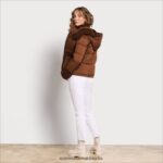 Sam Edelman Kurze Pufferjacke mit Kapuze Frauen Ahorn Bekleidung 2P8JNV1160 - Image 4