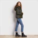 Sam Edelman Kurze Pufferjacke mit Kapuze Frauen Olive Bekleidung 2P8JNV1252 - Image 2