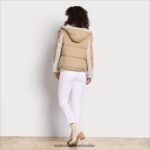 Sam Edelman Kurze Pufferjacke mit Kapuze Frauen Sand Bekleidung 2P8JNV1253 - Image 4