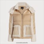 Sam Edelman Kurze Pufferjacke mit Kapuze Frauen Sand Bekleidung 2P8JNV1253 - Image 5