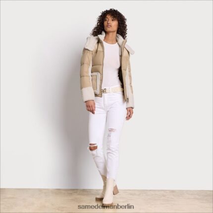 Sam Edelman Kurze Pufferjacke mit Kapuze Frauen Sand Bekleidung 2P8JNV1253