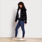 Sam Edelman Kurze Pufferjacke mit Kapuze Frauen Schwarz Bekleidung 2P8JNV1134 - Image 2
