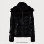 Sam Edelman Kurze Pufferjacke mit Kapuze Frauen Schwarz Bekleidung 2P8JNV1134 - Image 5
