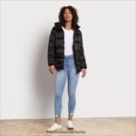 Sam Edelman kurze, weiche Daunenjacke Frauen Schwarz Bekleidung 2P8JNV1130