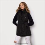 Sam Edelman Kurze, weiche Daunenweste Frauen Schwarz Bekleidung 2P8JNV1147 - Image 3