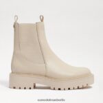 Sam Edelman Laguna Chelsea-Stiefel Frauen modernes elfenbeinfarbenes Leder Schuhwerk 2P8JNV458 - Image 2