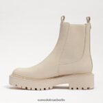 Sam Edelman Laguna Chelsea-Stiefel Frauen modernes elfenbeinfarbenes Leder Schuhwerk 2P8JNV458 - Image 4