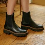 Sam Edelman Laguna Chelsea-Stiefel Frauen schwarzes Leder Schuhwerk 2P8JNV459 - Image 2