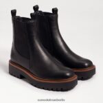 Sam Edelman Laguna Chelsea-Stiefel Frauen schwarzes Leder Schuhwerk 2P8JNV459