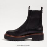 Sam Edelman Laguna Chelsea-Stiefel Frauen schwarzes Leder Schuhwerk 2P8JNV459 - Image 4